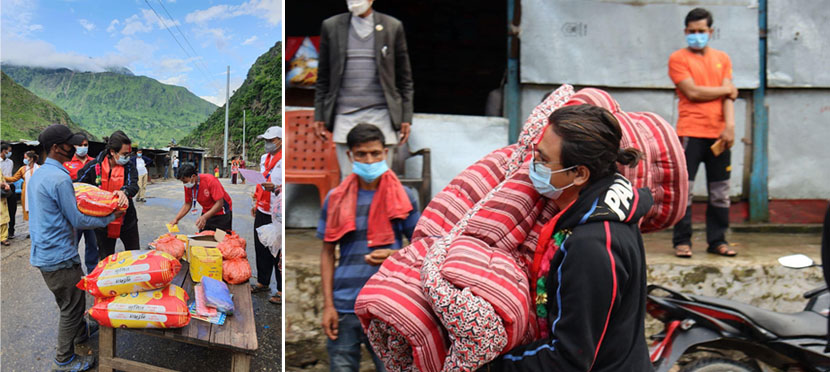 Paul Shah reached Kalikot with relief to help the landslide victims