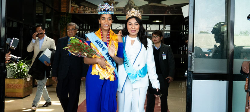 Miss World 2019 Toni-Ann Singh arrives in Nepal